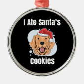 Golden Retriever Santa Dog Metalen Ornament (Voorkant)