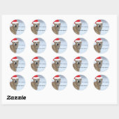 Golden Retriever Santa Hat Sticker (Vel)