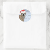 Golden Retriever Santa Hat Sticker (Tas)