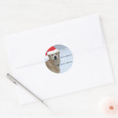 Golden Retriever Santa Hat Sticker (Envelop)
