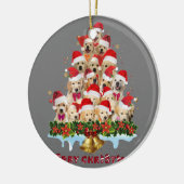 Golden Retriever Santa Hat Xmas Dogs Merry Christm Keramisch Ornament (Links)