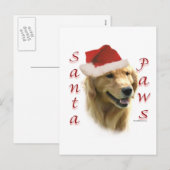 Golden Retriever Santa Paws Feestdagenkaart (Voorkant / Achterkant)