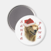 Golden Retriever Santa Paws Magneet (Voorkant / Achterkant)