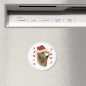 Golden Retriever Santa Paws Magneet (Insitu (Vaatwasser))