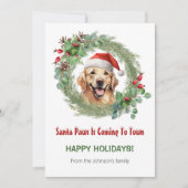 Golden Retriever Santa Schattige Grappig Kerstfees Feestdagenkaart (Voorkant)
