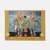 Golden Retriever Scarecrow Harvest Blessings Deurmat (Voorkant)