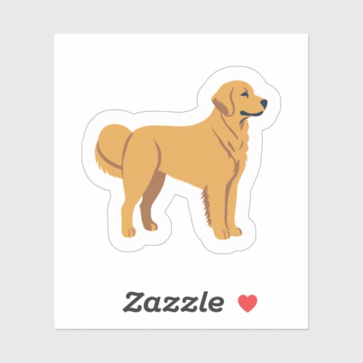 Golden Retriever | Schattigee hond puppy Sticker (Vel)