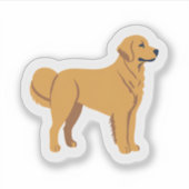 Golden Retriever | Schattigee hond puppy Sticker (Voorkant)