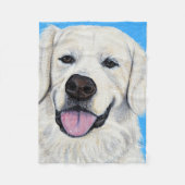 Golden Retriever schilderen Fleece Deken (Voorkant)