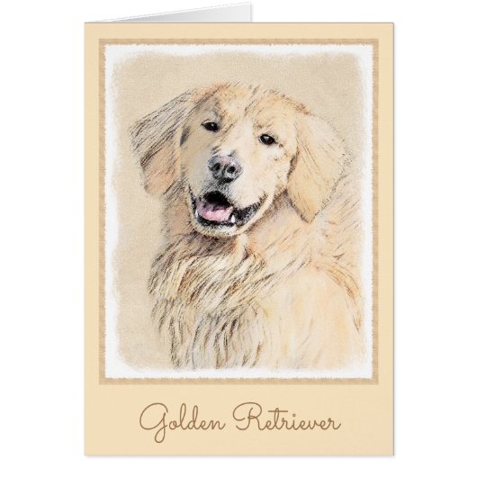 Golden Retriever schilderen - Kute Original Dog Ar (Voorkant)