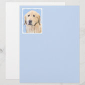 Golden Retriever schilderen - Kute Original Dog Ar (Voorkant / Achterkant)