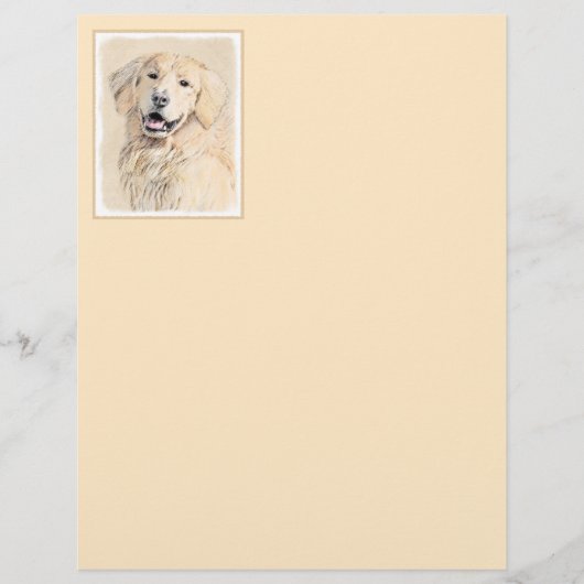 Golden Retriever schilderen - Kute Original Dog Ar (Voorkant)