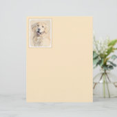 Golden Retriever schilderen - Kute Original Dog Ar (Staand voorkant)