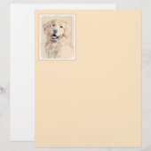 Golden Retriever schilderen - Kute Original Dog Ar (Voorkant / Achterkant)