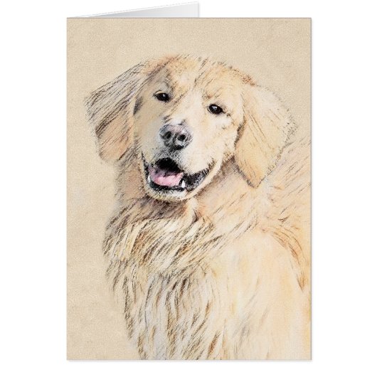 Golden Retriever schilderen - Kute Original Dog Ar (Voorkant)