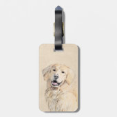 Golden Retriever schilderen - Kute Original Dog Ar Bagagelabel (Achterkant verticaal)
