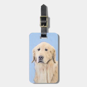 Golden Retriever schilderen - Kute Original Dog Ar Bagagelabel