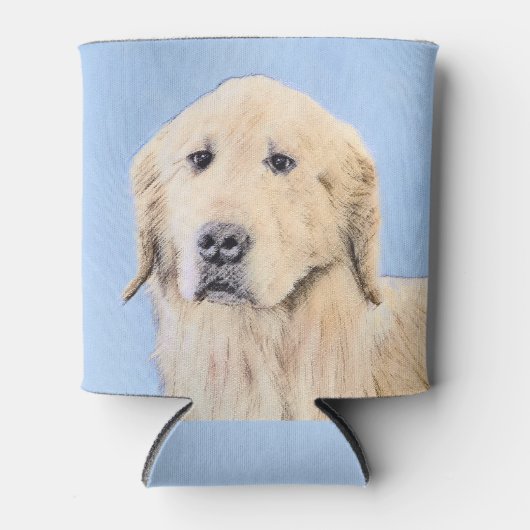 Golden Retriever schilderen - Kute Original Dog Ar Blikjeskoeler (Voorkant)