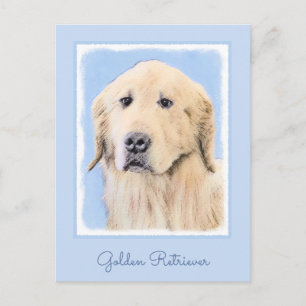 Golden Retriever schilderen - Kute Original Dog Ar Briefkaart