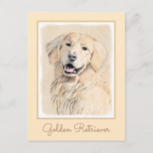 Golden Retriever schilderen - Kute Original Dog Ar Briefkaart