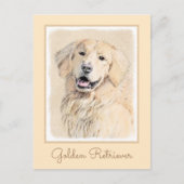 Golden Retriever schilderen - Kute Original Dog Ar Briefkaart (Voorkant)