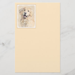 Golden Retriever schilderen - Kute Original Dog Ar Briefpapier