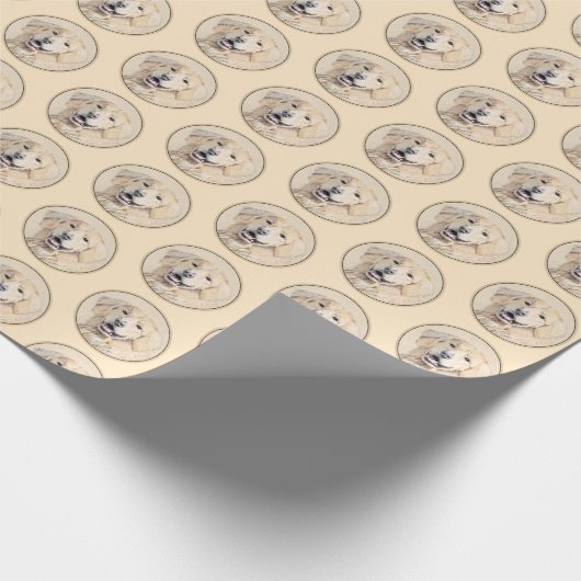 Golden Retriever schilderen - Kute Original Dog Ar Cadeaupapier (Hoek)