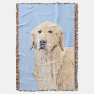 Golden Retriever schilderen - Kute Original Dog Ar Deken