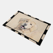 Golden Retriever schilderen - Kute Original Dog Ar Deurmat (Schuin)