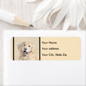 Golden Retriever schilderen - Kute Original Dog Ar Etiket (Insitu)