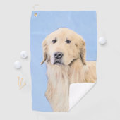 Golden Retriever schilderen - Kute Original Dog Ar Golfhanddoek (Insitu)