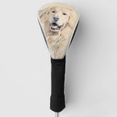 Golden Retriever schilderen - Kute Original Dog Ar Golfheadcover (Voorkant)