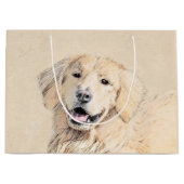 Golden Retriever schilderen - Kute Original Dog Ar Groot Cadeauzakje (Voorkant)