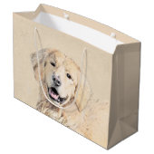 Golden Retriever schilderen - Kute Original Dog Ar Groot Cadeauzakje (Achterkant Gekanteld)