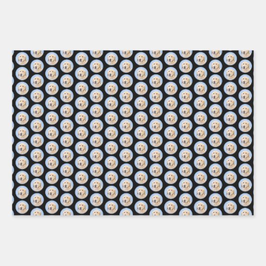 Golden Retriever schilderen - Kute Original Dog Ar Inpakpapier Vel (Voorkant 3)