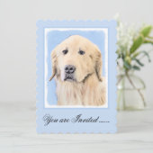 Golden Retriever schilderen - Kute Original Dog Ar Kaart (Staand voorkant)