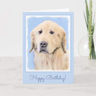 Golden Retriever schilderen - Kute Original Dog Ar Kaart