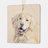 Golden Retriever schilderen - Kute Original Dog Ar Keramisch Ornament (Links)