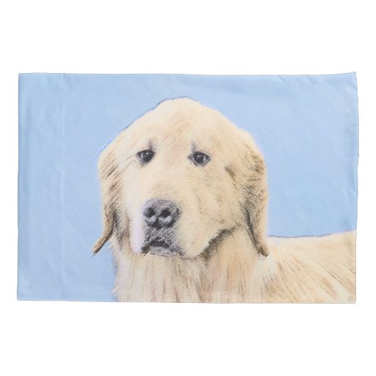 Golden Retriever schilderen - Kute Original Dog Ar Kussensloop (Achterkant)