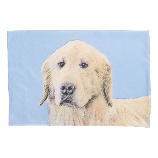 Golden Retriever schilderen - Kute Original Dog Ar Kussensloop (Voorkant)
