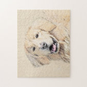Golden Retriever schilderen - Kute Original Dog Ar Legpuzzel (Verticaal)