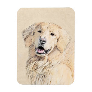 Golden Retriever schilderen - Kute Original Dog Ar Magneet