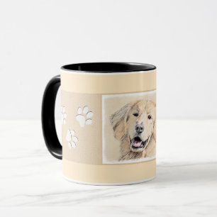 Golden Retriever schilderen - Kute Original Dog Ar Mok