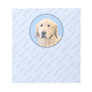 Golden Retriever schilderen - Kute Original Dog Ar Notitieblok