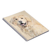 Golden Retriever schilderen - Kute Original Dog Ar Notitieboek (Rechterzijde)