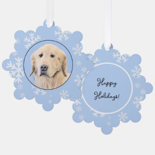 Golden Retriever schilderen - Kute Original Dog Ar Ornament Kaart