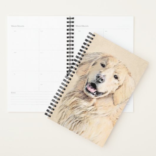 Golden Retriever schilderen - Kute Original Dog Ar Planner (Display)