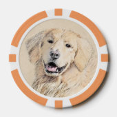 Golden Retriever schilderen - Kute Original Dog Ar Poker Chips (Voorkant)