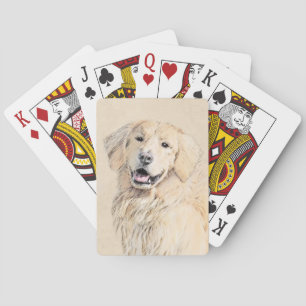 Golden Retriever schilderen - Kute Original Dog Ar Pokerkaarten