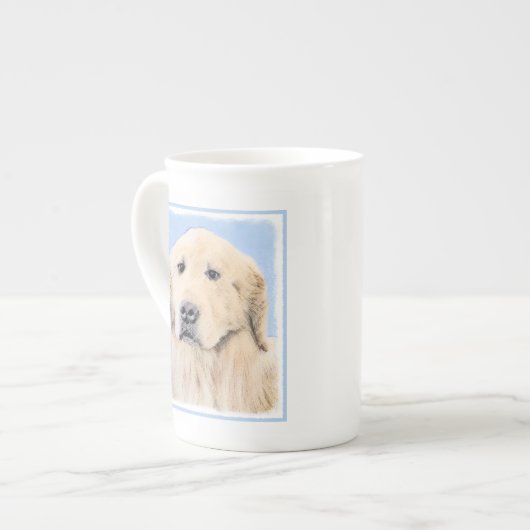 Golden Retriever schilderen - Kute Original Dog Ar Porselein Kop (Links)